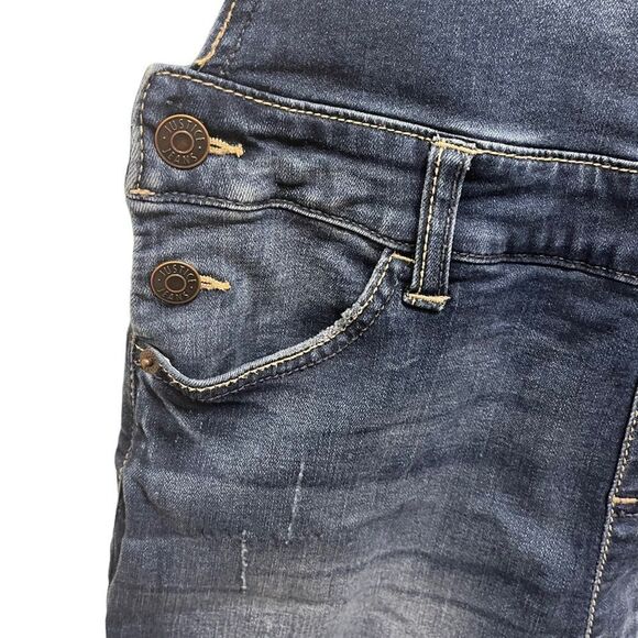 Justice Denim Shortalls with Rainbow Straps - Picture 7 of 10